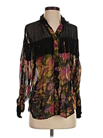 La Femme Long Sleeve Blouse (view 1)