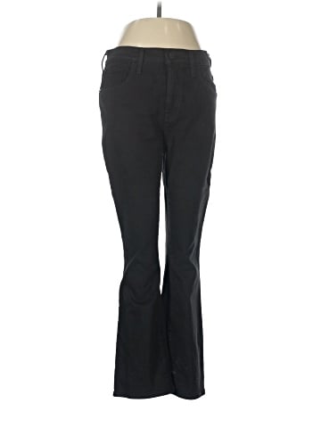 Madewell Kick Out Crop Jeans in True Black Wash: Coated Edition (view 1)