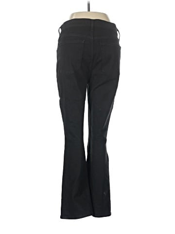 Madewell Kick Out Crop Jeans in True Black Wash: Coated Edition (view 2)