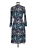 BCBGMAXAZRIA Print Blue Cocktail Dress Size M - photo 2