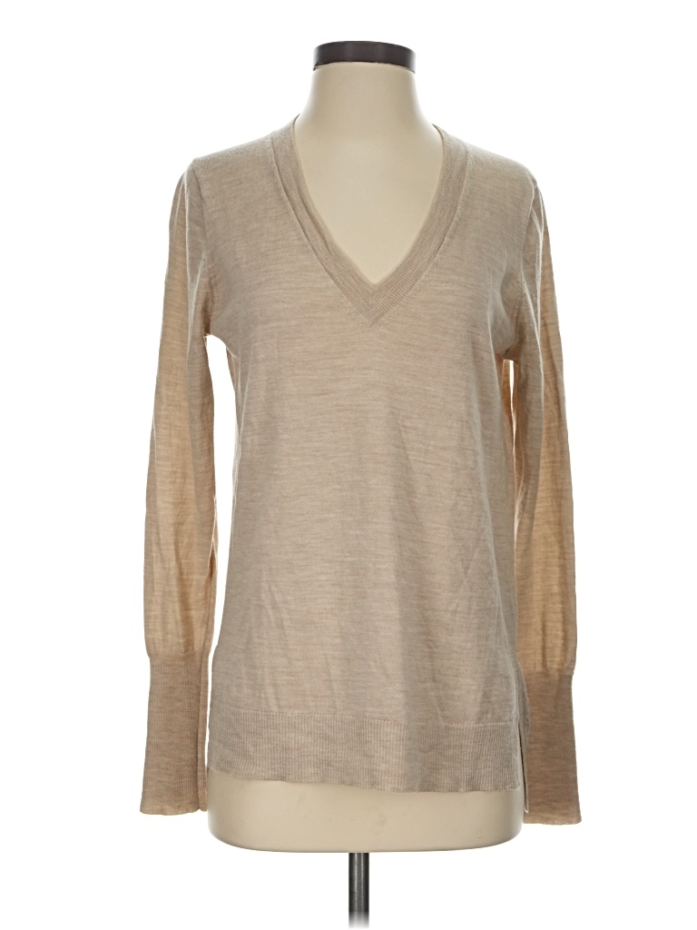 Pre-owned Jcrew Wool Pullover Sweater In Tan