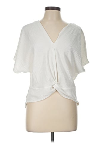 Zara W&B Collection Short Sleeve Blouse (view 1)