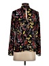 Allison Joy 100% Polyester Floral Black Long Sleeve Blouse Size XS - photo 2