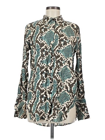 Topshop Long Sleeve Blouse (view 1)