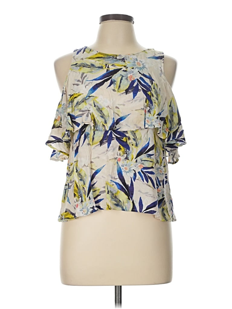 Pre-owned Lush Sleeveless Blouse In Ivory