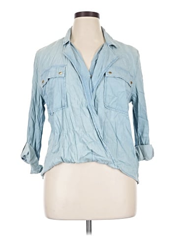 MICHAEL Michael Kors 3/4 Sleeve Button-Down Shirt (view 1)