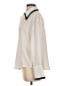 MNG Color Block Ivory Long Sleeve Blouse Size 4 - photo 5