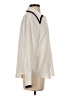 MNG Color Block Ivory Long Sleeve Blouse Size 4 - photo 4