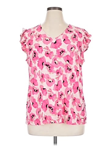 Anne Klein Short Sleeve Blouse (view 1)