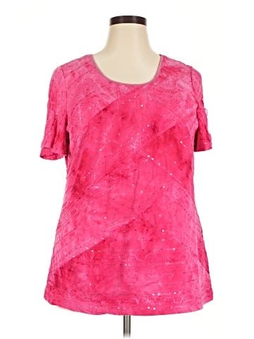 JM Collection Short Sleeve Top (view 1)