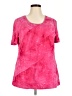 JM Collection Pink Short Sleeve Top Size 2X - photo 1