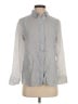 J.Crew Stripes Gray 3/4 Sleeve Button-Down Shirt Size 4 - photo 1
