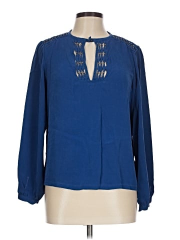 Diane von Furstenberg Long Sleeve Silk Top (view 1)