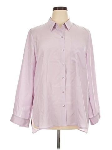 Eileen Fisher Long Sleeve Silk Top (view 1)