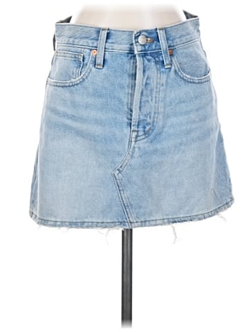 Madewell Rigid Denim Relaxed Mini Skirt in Northdale Wash (view 1)