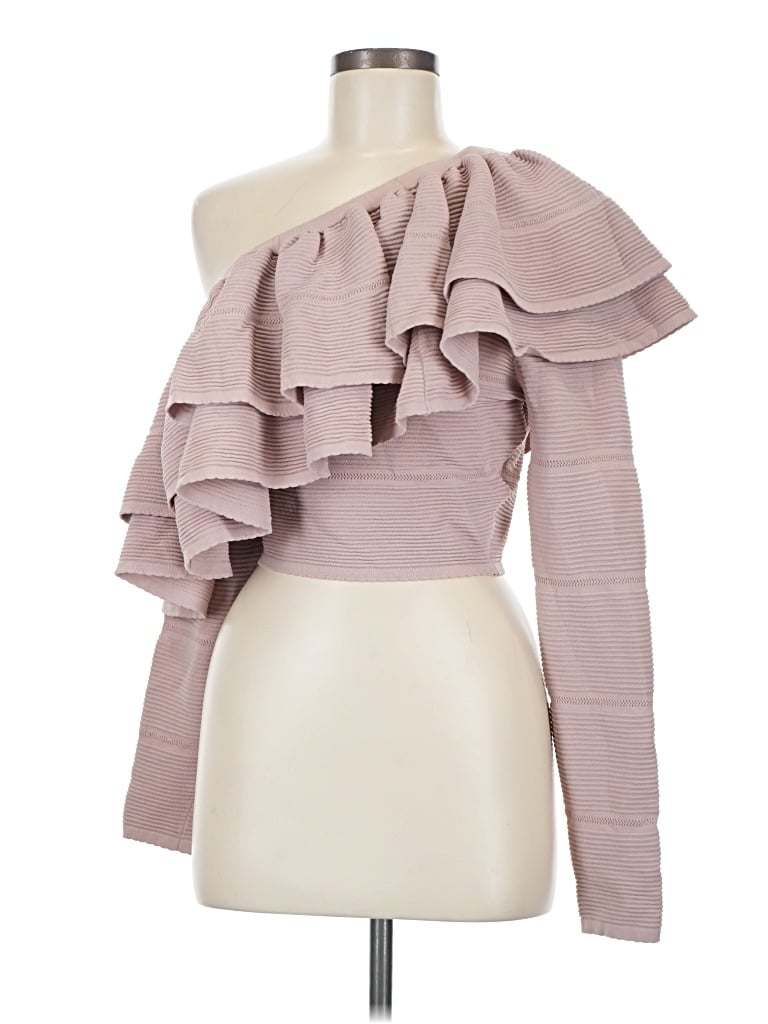 Pre-owned Keepsake Long Sleeve Blouse In Brown