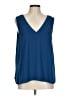 Lilly Pulitzer 100% Polyester Blue Sleeveless Blouse Size L - photo 1