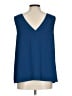 Lilly Pulitzer 100% Polyester Blue Sleeveless Blouse Size L - photo 2