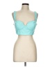AFRM 100% Polyurethane Teal Sleeveless Blouse Size L - photo 1