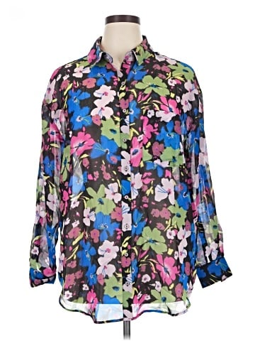 Bar III 3/4 Sleeve Blouse (view 1)