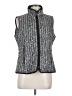 Lands' End 100% Polyester Chevron-herringbone Gray Vest Size M (petite) - photo 1