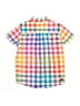 Tea 100% Cotton Checkered-gingham Yellow Short Sleeve Button-Down Shirt Size 10 - photo 2