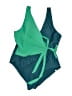 Summersalt Color Block Green One Piece Swimsuit Size 18 - photo 1