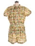 ModCloth 100% Cotton Plaid Yellow Romper Size 1X - photo 1