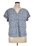 L.L.Bean Blue Short Sleeve Blouse Size XL (petite) - photo 1