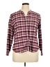 L.L.Bean Plaid Burgundy Long Sleeve Button-Down Shirt Size XL - photo 1