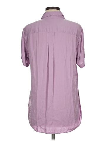 Theory Short Sleeve Silk Top (view 2)