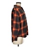 Old Navy Plaid Orange 3/4 Sleeve Button-Down Shirt Size M - photo 4