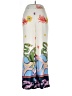 Evolution 100% Polyester Print Ivory Casual Pants Size L - photo 1