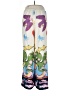 Evolution 100% Polyester Print Ivory Casual Pants Size L - photo 2