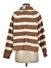 No Comment 100% Polyester Stripes Brown Pullover Sweater Size M - photo 2