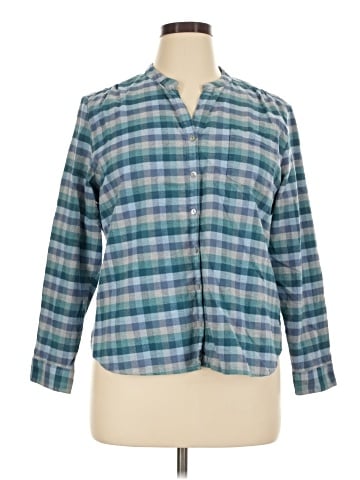 L.L.Bean 3/4 Sleeve Button-Down Shirt (view 1)