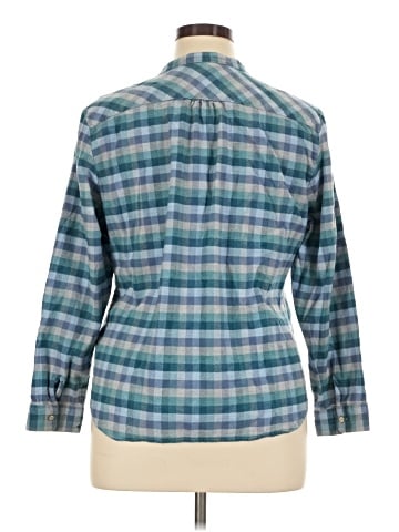 L.L.Bean 3/4 Sleeve Button-Down Shirt (view 2)