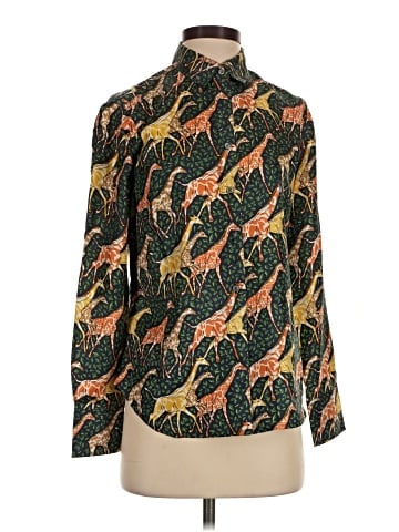 J.Crew Collection Long Sleeve Silk Top (view 1)