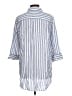 Chico's 100% Linen Stripes Blue 3/4 Sleeve Button-Down Shirt Size Lg (2) - photo 2