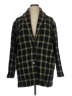 Derek Lam 10 Crosby Plaid Black Coat Size 14 - photo 1