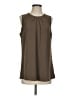 Soft Surroundings 100% Polyester Brown Sleeveless Blouse Size S - photo 1