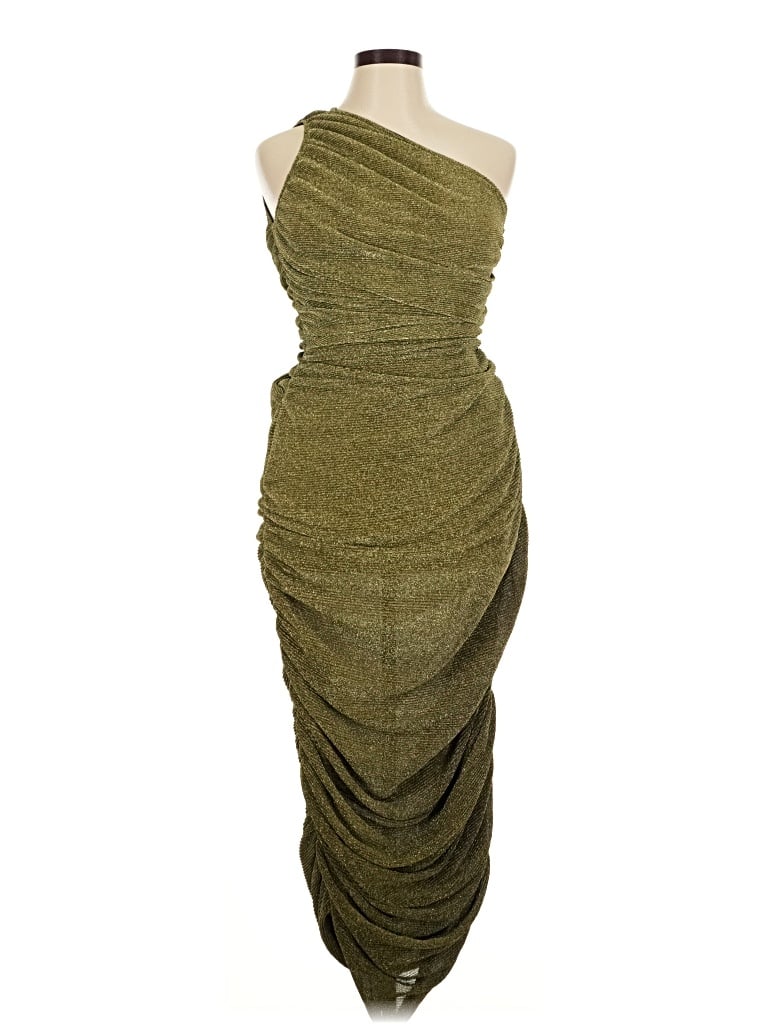 Pre-owned Prettylittlething Cocktail Dress In Green