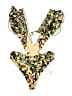 Something Navy Floral Yellow One Piece Swimsuit Size XL - photo 2