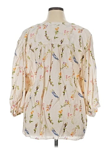 Rose + Olive 3/4 Sleeve Blouse (view 2)