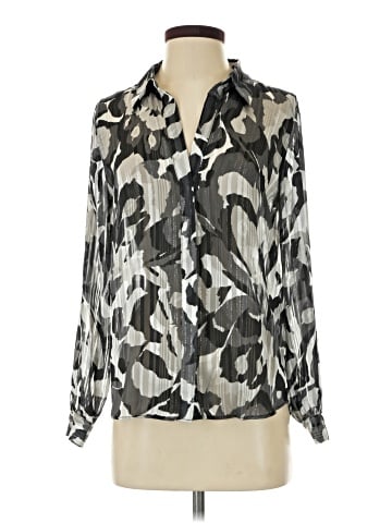 White House Black Market Long Sleeve Blouse (view 1)