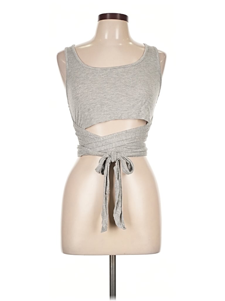 Pre-owned Forever 21 Tank Top Gray Strapless Neckline Tops