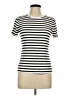 Nine West Stripes Ivory Short Sleeve Turtleneck Size L - photo 1