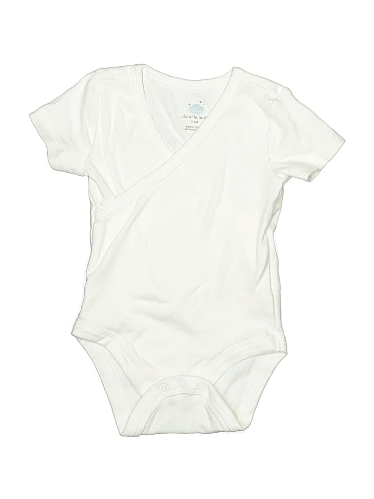 Pre-owned Cloud Island Babies' Short Sleeve Onesie In Ivory