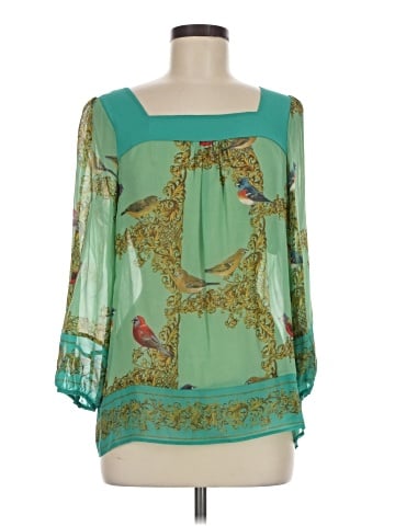 Vanessa Virginia 3/4 Sleeve Silk Top (view 1)