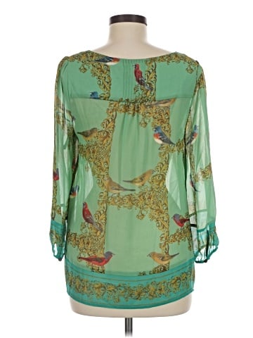 Vanessa Virginia 3/4 Sleeve Silk Top (view 2)